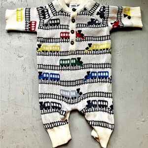 Hanna Andersson baby romper in combed cotton